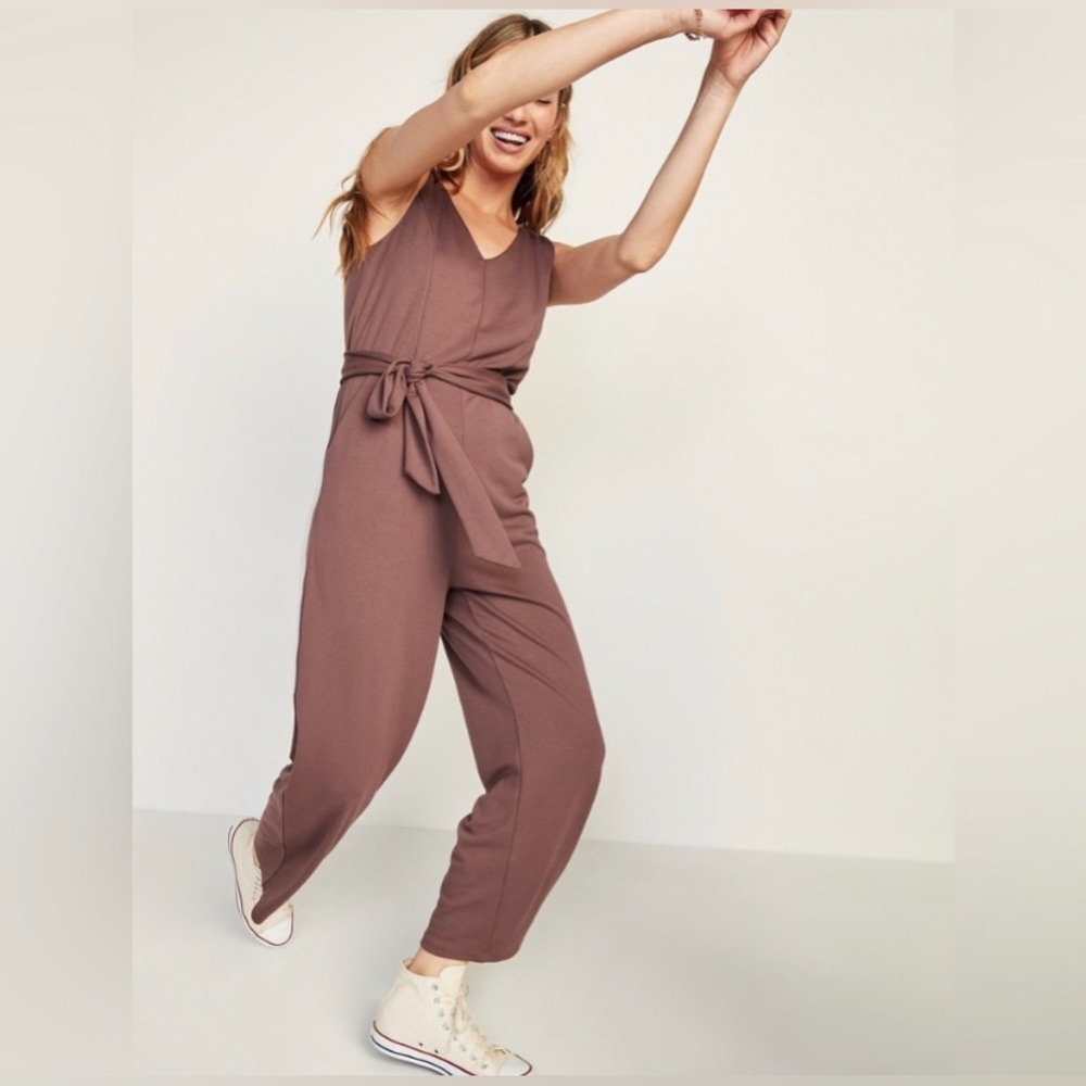 Old Navy XLT Ponte Tie-Waist Jumpsuit NWT